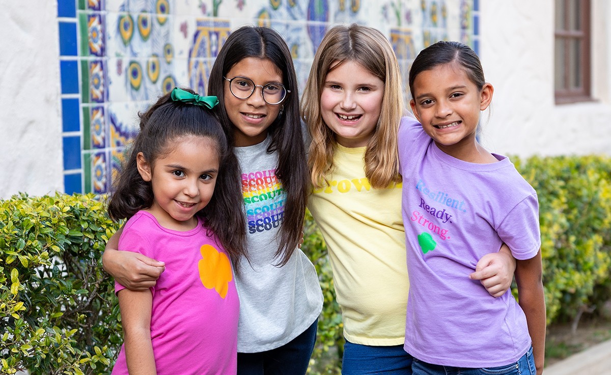 Girl Scouts laughing