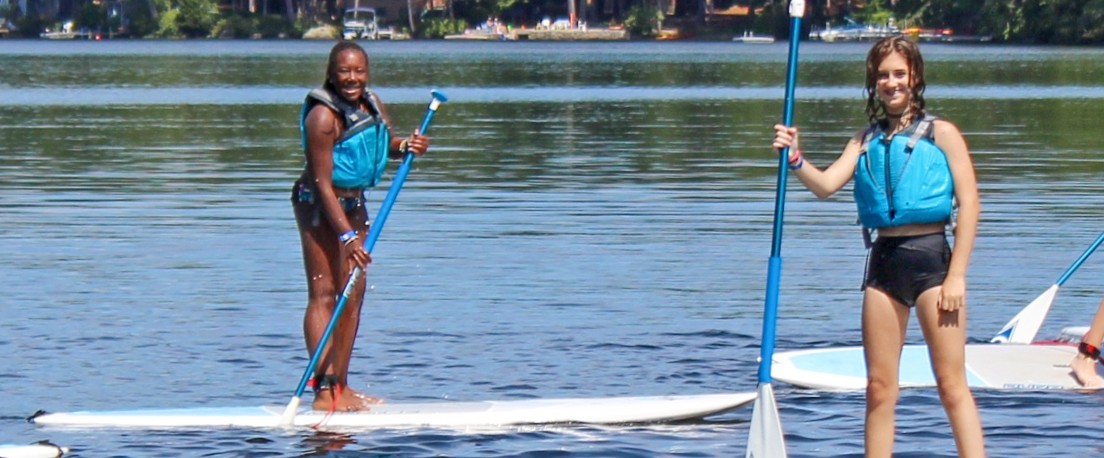 Paddleboarding at a GSEMA camp