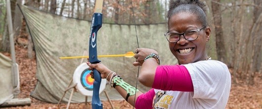 Women doing archery