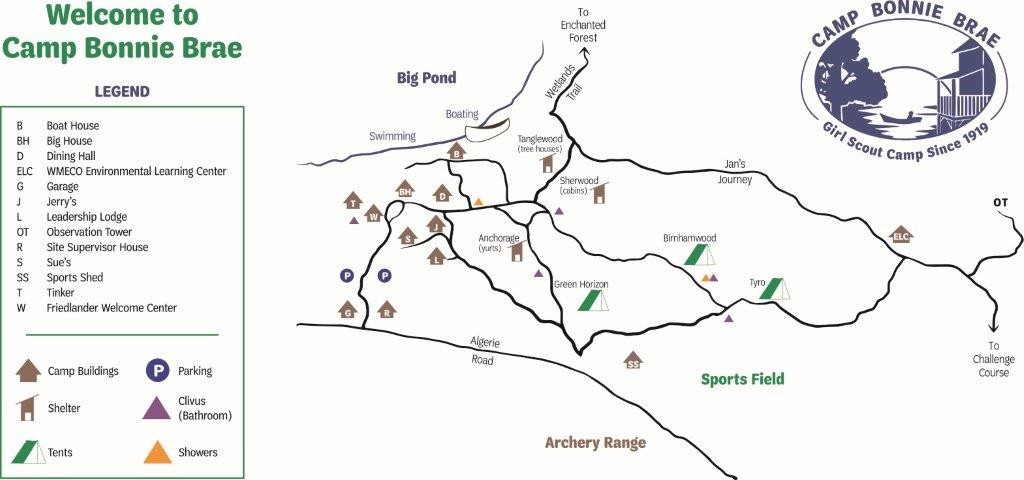 Girlscout_Camp Bonnie Brae Map 2018