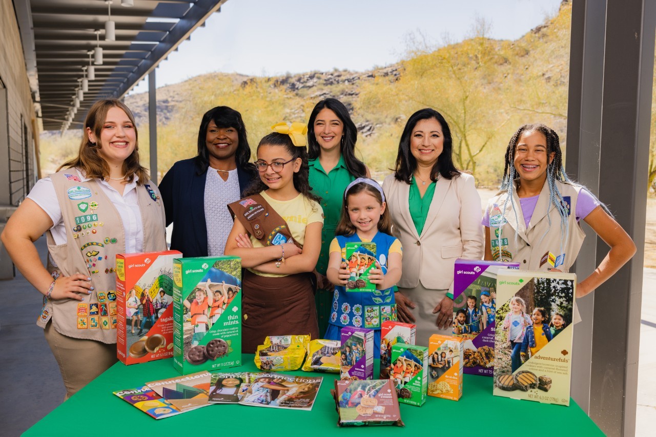 Girl Scouts with co-CEOs and board chair